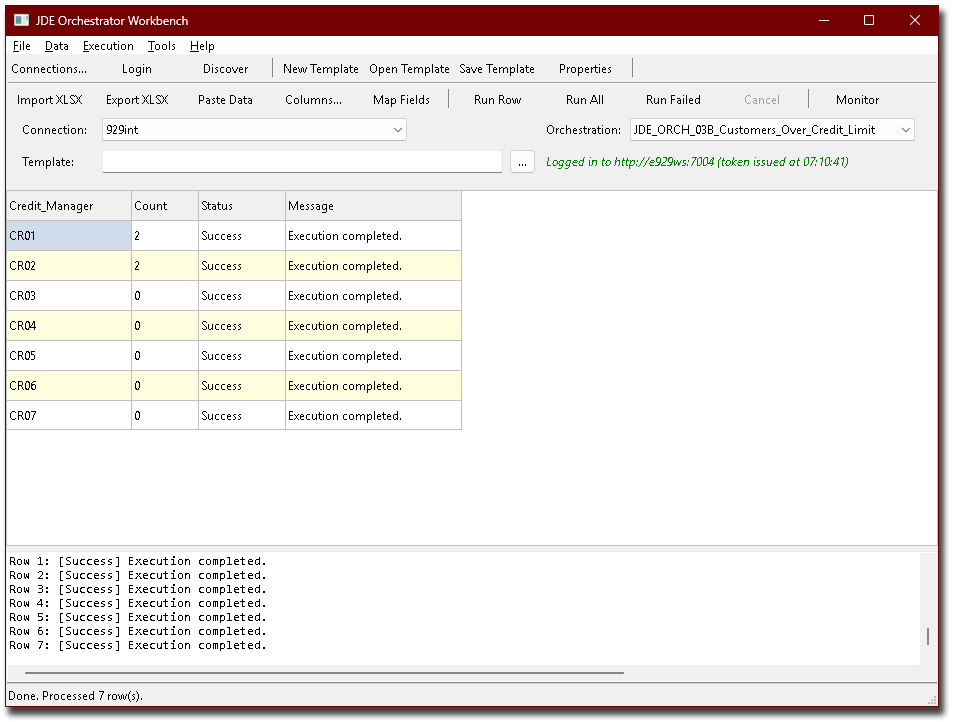 JDEOrchWorkbench In Action